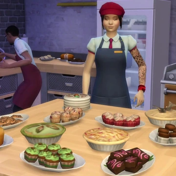 Навык выпечки в The Sims 4: «На работу!»