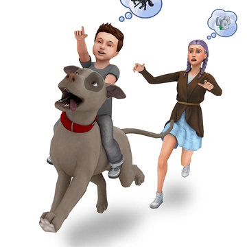 The Sims 4: фан-арт к «Питомцам» и «Временам года»