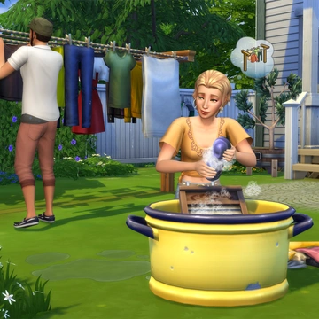 Стирайте грязную одежду с «The Sims 4 День стирки — Каталог»!