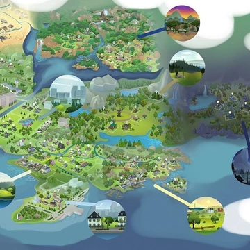 Симмер объединил все городки The Sims 4 в один мир