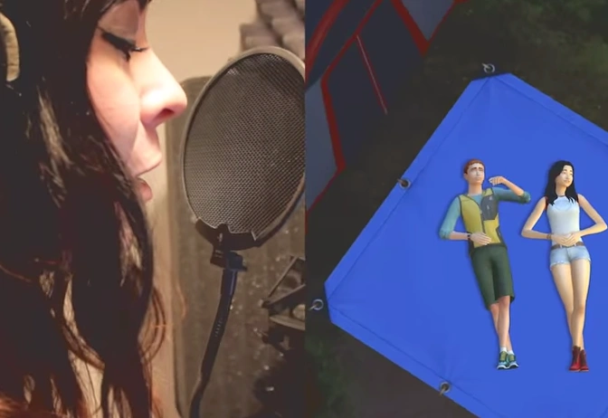 Процесс записи саундтрека к игровому набору The Sims 4 «В поход!»