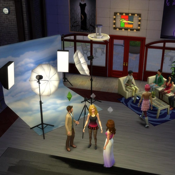 Салон фотографий в The Sims 4: «На работу!»