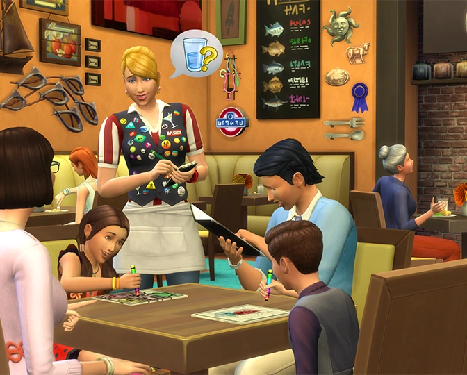 Стройте рестораны и управляйте ими в «The Sims 4 В ресторане Игровой набор»
