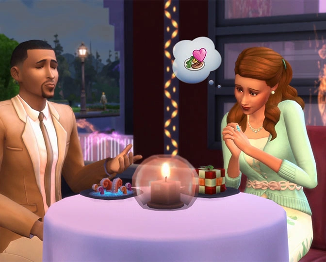 Экспериментируйте с едой в игровом наборе «The Sims 4 В ресторане»
