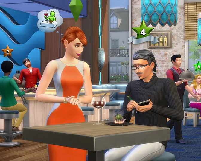 The Sims 4 «В ресторане» — очки бонусов