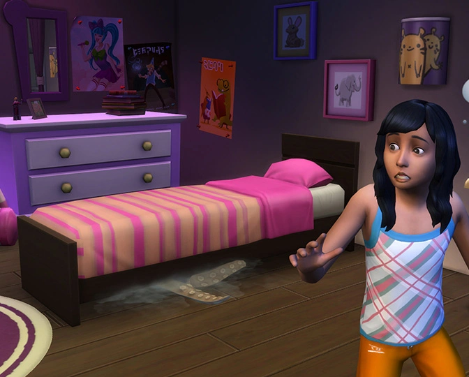 The Sims 4: Игра с монстрами под кроватью
