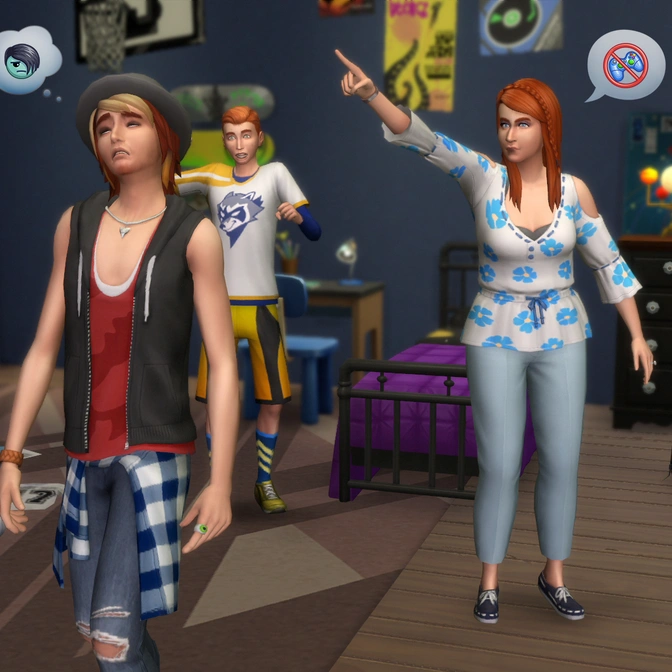 Список наказаний в «The Sims 4 Родители»