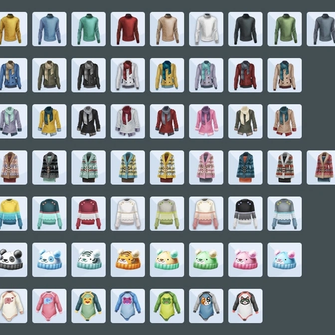SimGuruConor о процессе открытия вязаной одежды в каталоге сообщества