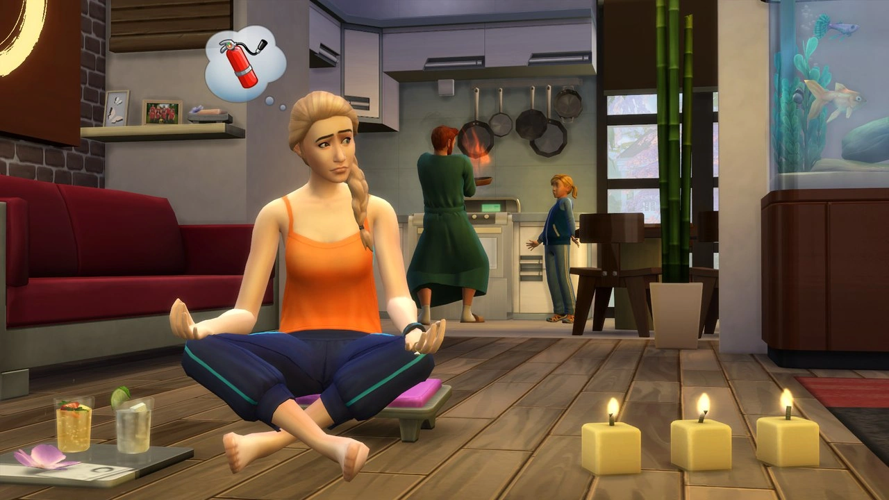 the sims 4 занятия йогой