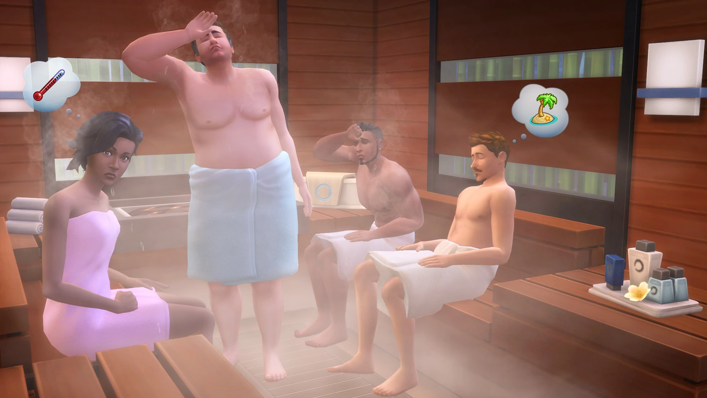 sims 4 деревянная сауна