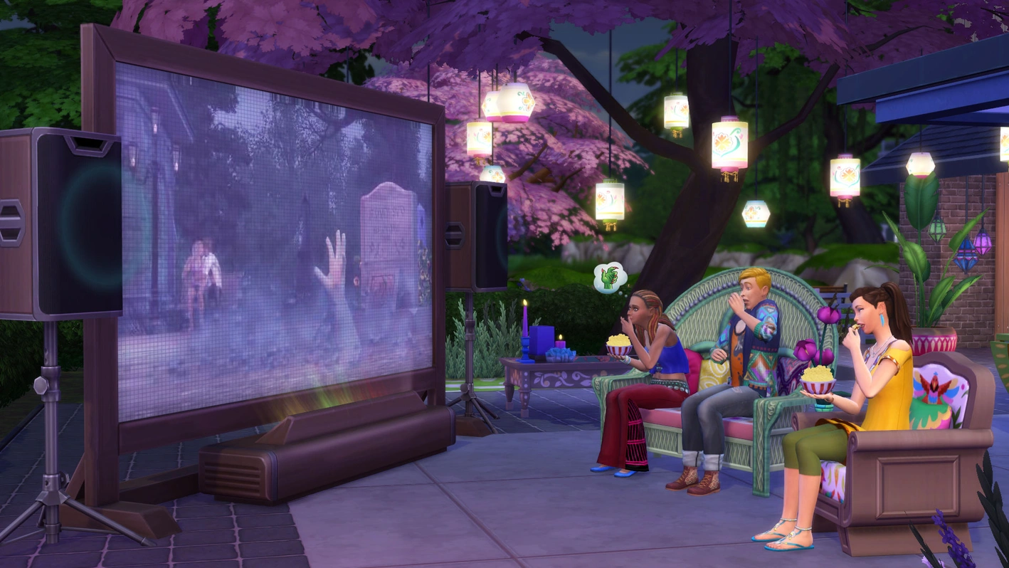 The Sims 4 Домашний кинотеатр скриншот