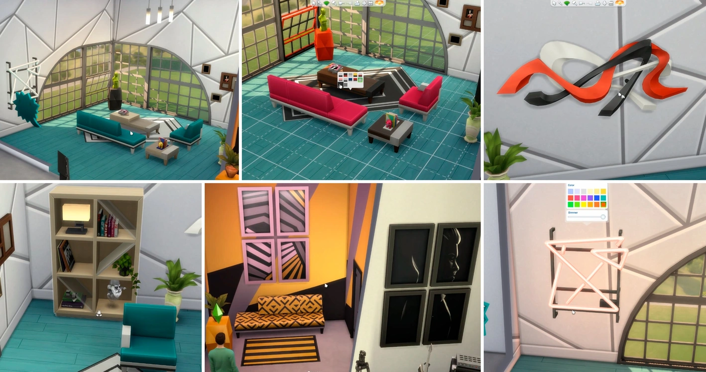 the sims 4 Moschino предметы интерьера