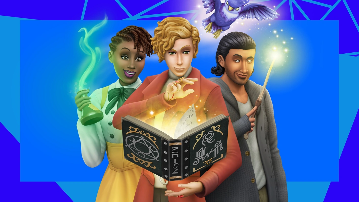 the sims 4 мир магии официальная широкая обложка
