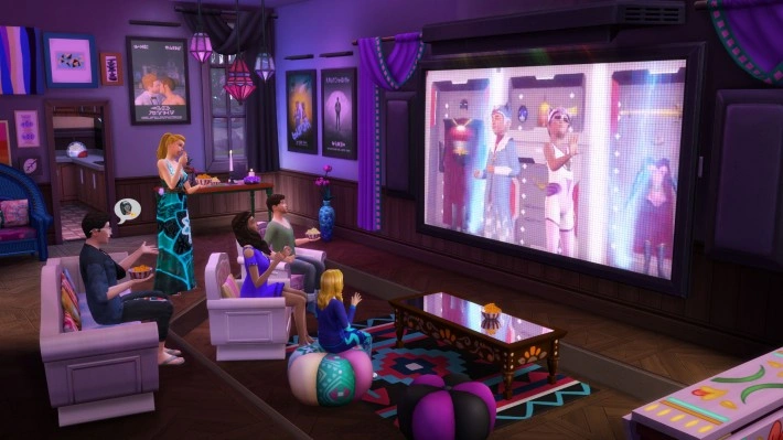 The Sims 4 Домашний кинотеатр скриншот