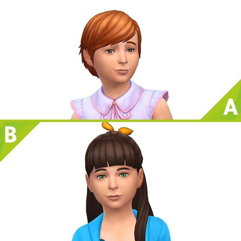 The Sims 4 Романтический сад прически для детей