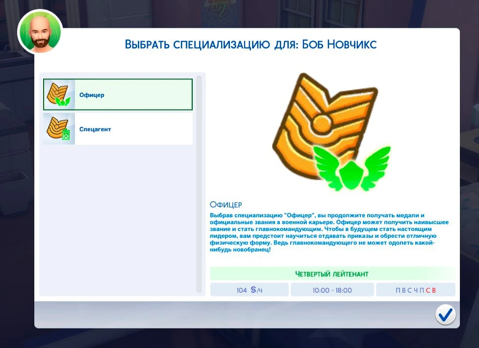 ветка офицер в карьере военного